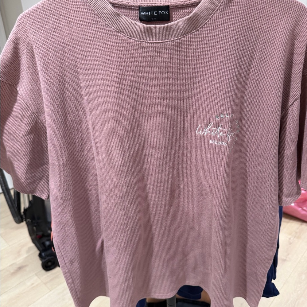 White Fox Boutique Pink Short Sleeve Tee